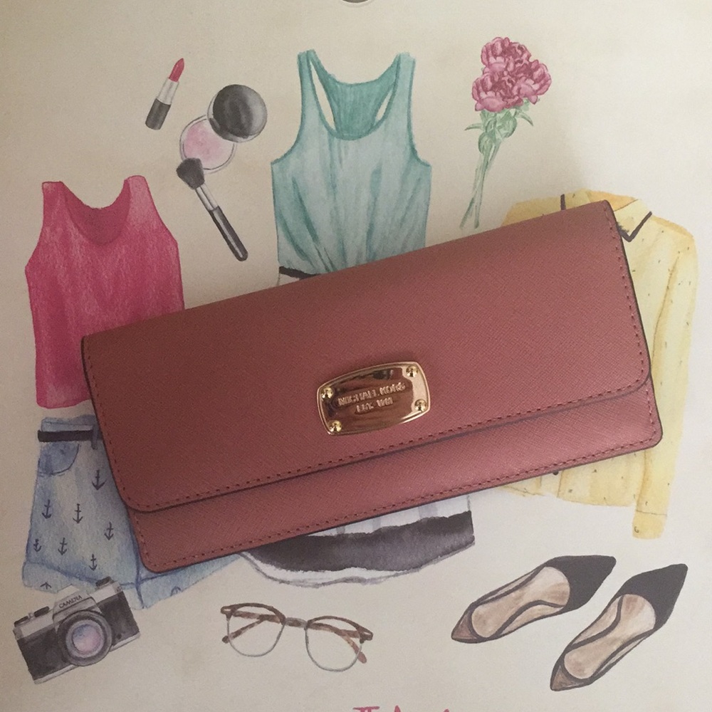 Authentic✅ Michael Kors Flat Leather Wallet